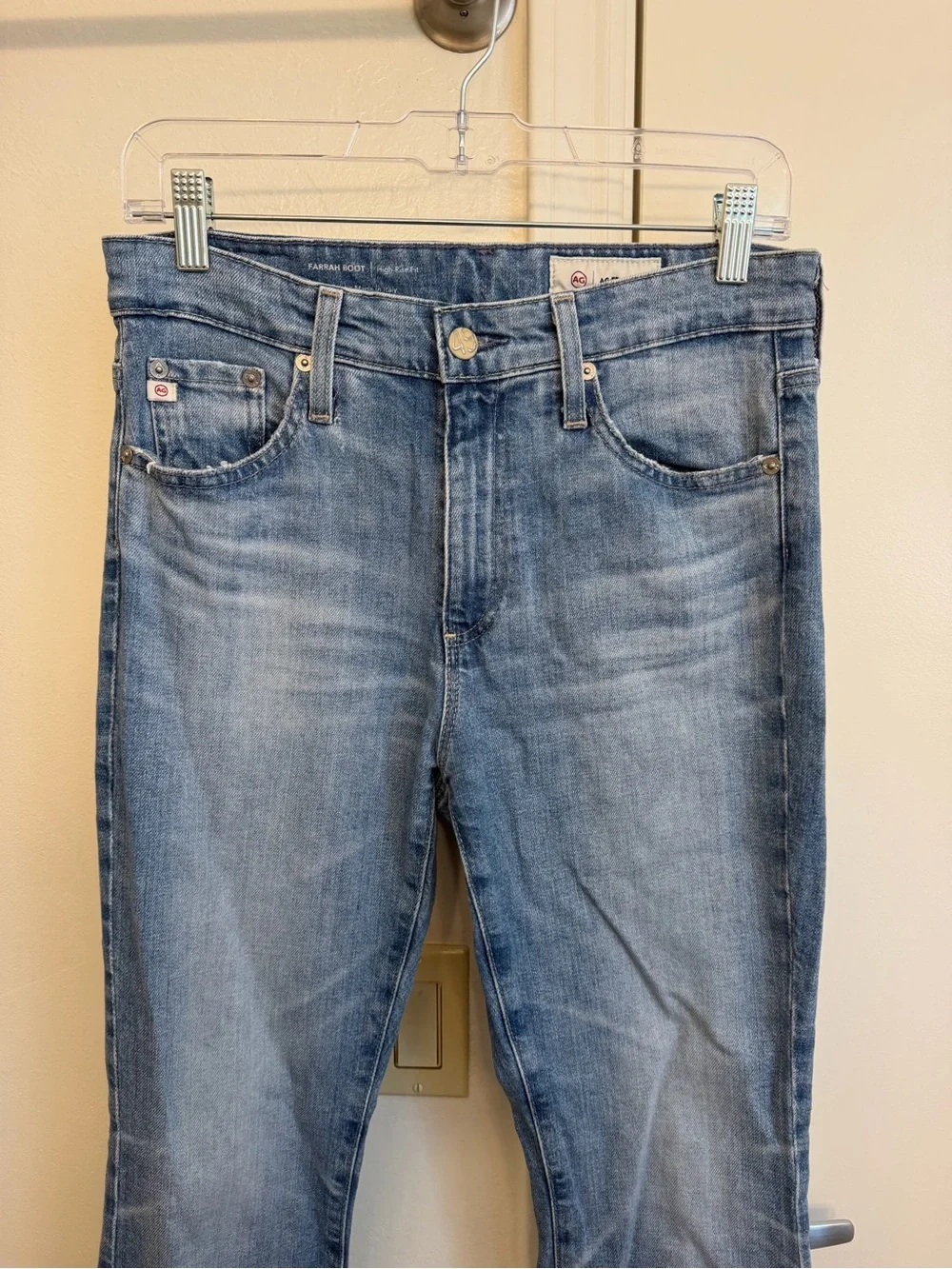 AG Adriano Goldschmied Farrah Bootcut Raw Hem Jeans Women’s 27x32